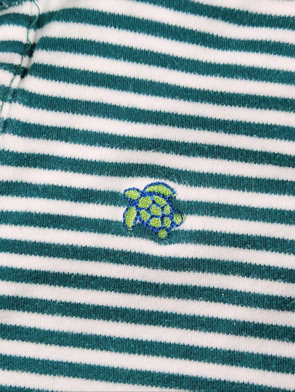 J. Bailey Green & White Striped Long Sleeve Polo